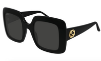 Gucci GG0896S-001 Oversized Square Black Sunglasses with Dark Solid Lenses