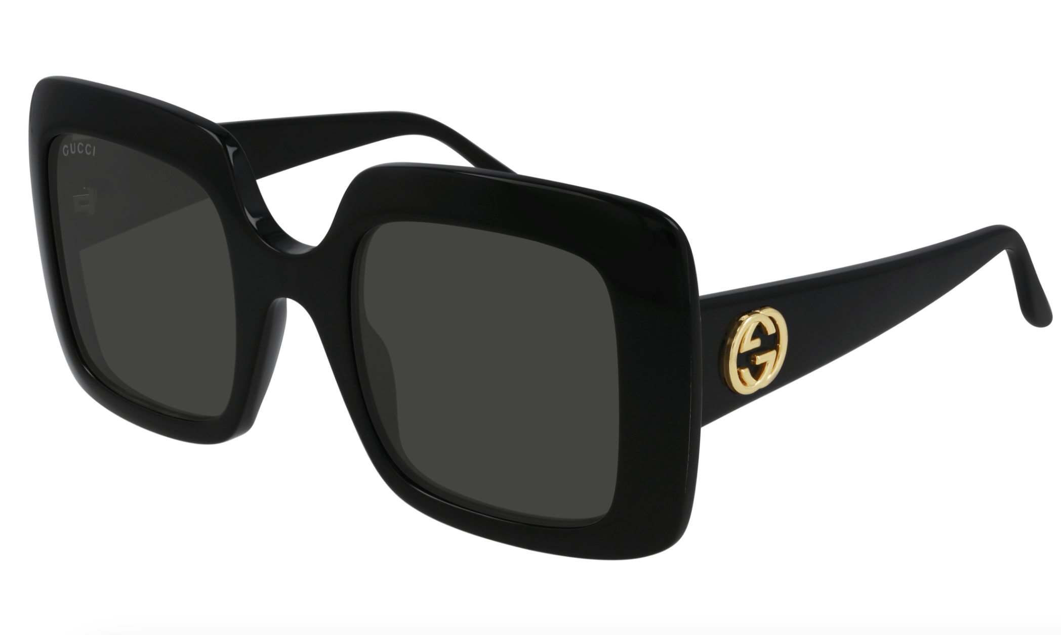 Gucci GG0896S-001 Oversized Square Black Sunglasses with Dark Solid Lenses