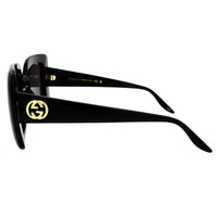 Gucci GG0896S-001 Oversized Square Black Sunglasses with Dark Solid Lenses