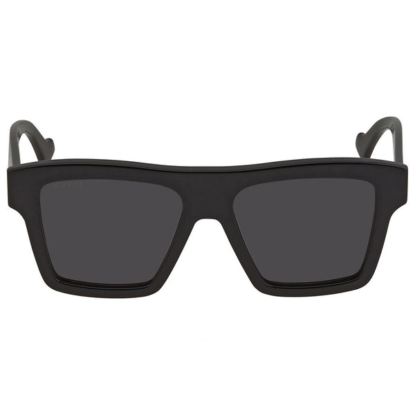 Gucci GG0962S-005 Bold Matte Black Angular Frame Sunglasses for
