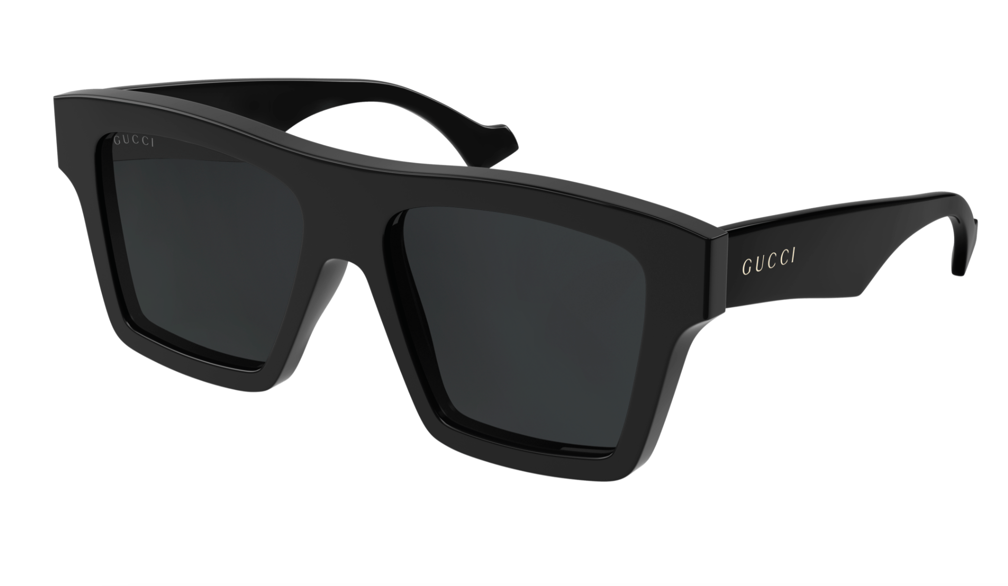 Gucci GG0962S-005 Bold Matte Black Angular Frame Sunglasses for Men