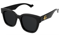 Gucci GG0998S-001 Bold Oversized Square Sunglasses with Black Frame and Dark Len