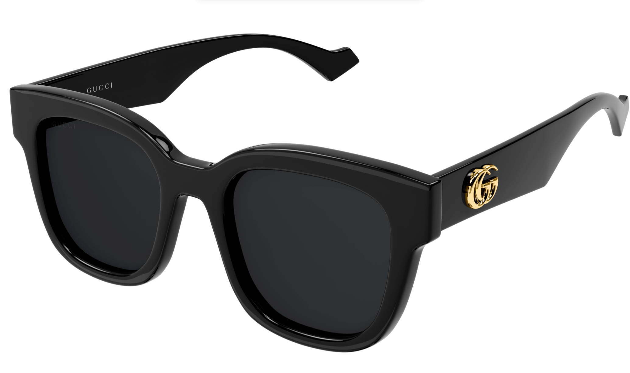 Gucci GG0998S-001 Bold Oversized Square Sunglasses with Black Frame and Dark Len