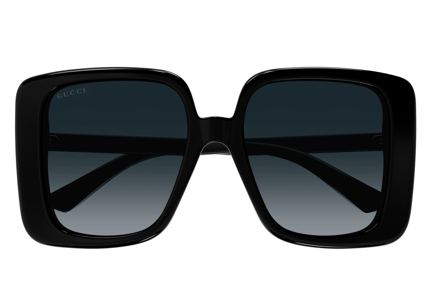 Gucci GG1314S-001 Bold Oversized Square Sunglasses with Gradient Blue Lenses and