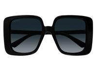 Gucci GG1314S-001 Bold Oversized Square Sunglasses with Gradient Blue Lenses and