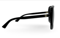 Gucci GG1314S-001 Bold Oversized Square Sunglasses with Gradient Blue Lenses and