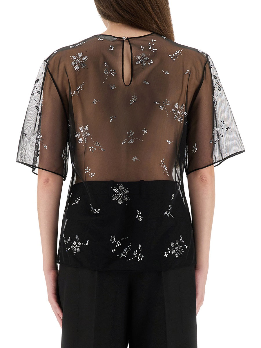 Rabanne Women Transparent Top With Applications