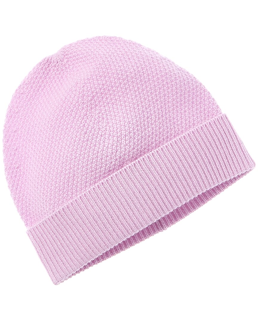 Phenix Moss Stitch Cashmere Hat Purple One Size