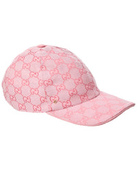 Gucci Gucci Gg Canvas Baseball Cap, M, Pink