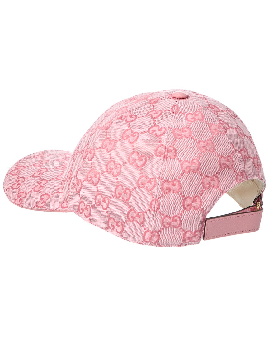 Gucci Gucci Gg Canvas Baseball Cap, M, Pink