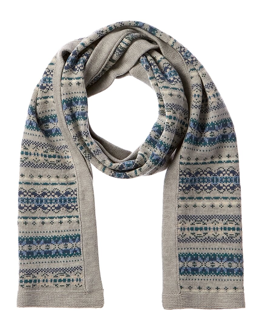 J.Mclaughlin Arthur Wool Scarf Grey Multi One Size