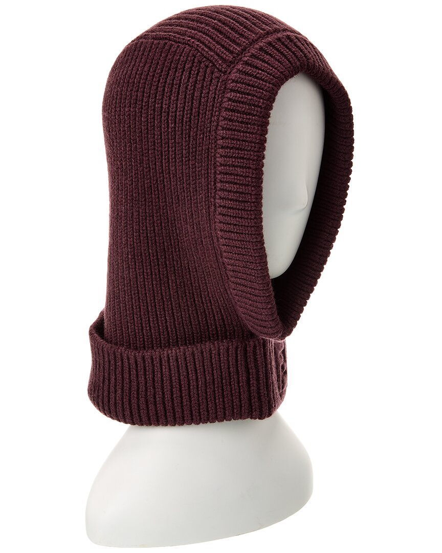 Fendi Ribbed Wool & Cashmere-Blend Balaclava One Size Purple