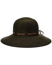 Bruno Magli Leather-Trim Wool Felt Hat