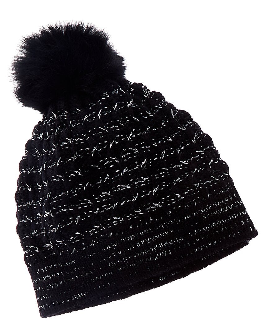 Forte Cashmere Lurex Textured Wool & Cashmere-Blend Hat