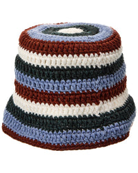 Khaite Kam Striped Cashmere Bucket Hat