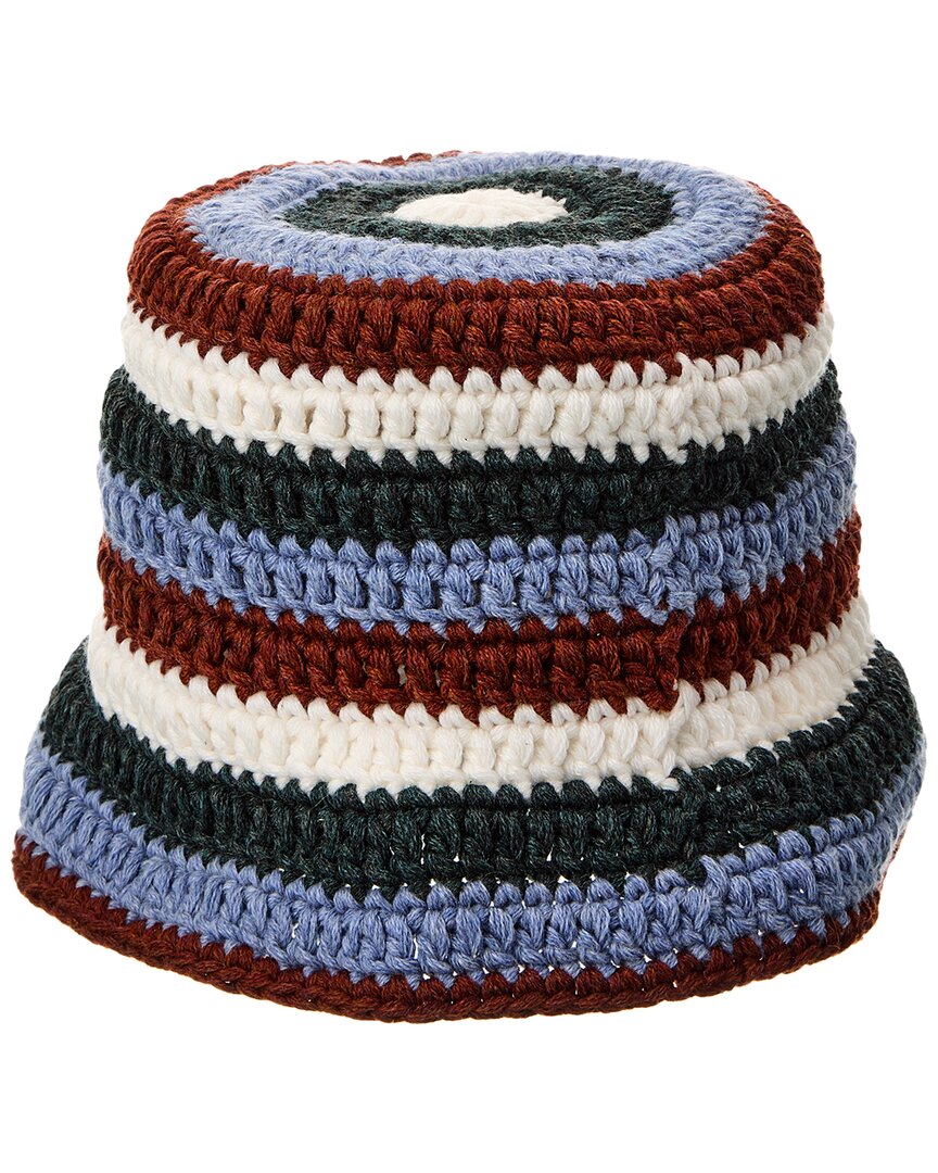 Khaite Kam Striped Cashmere Bucket Hat