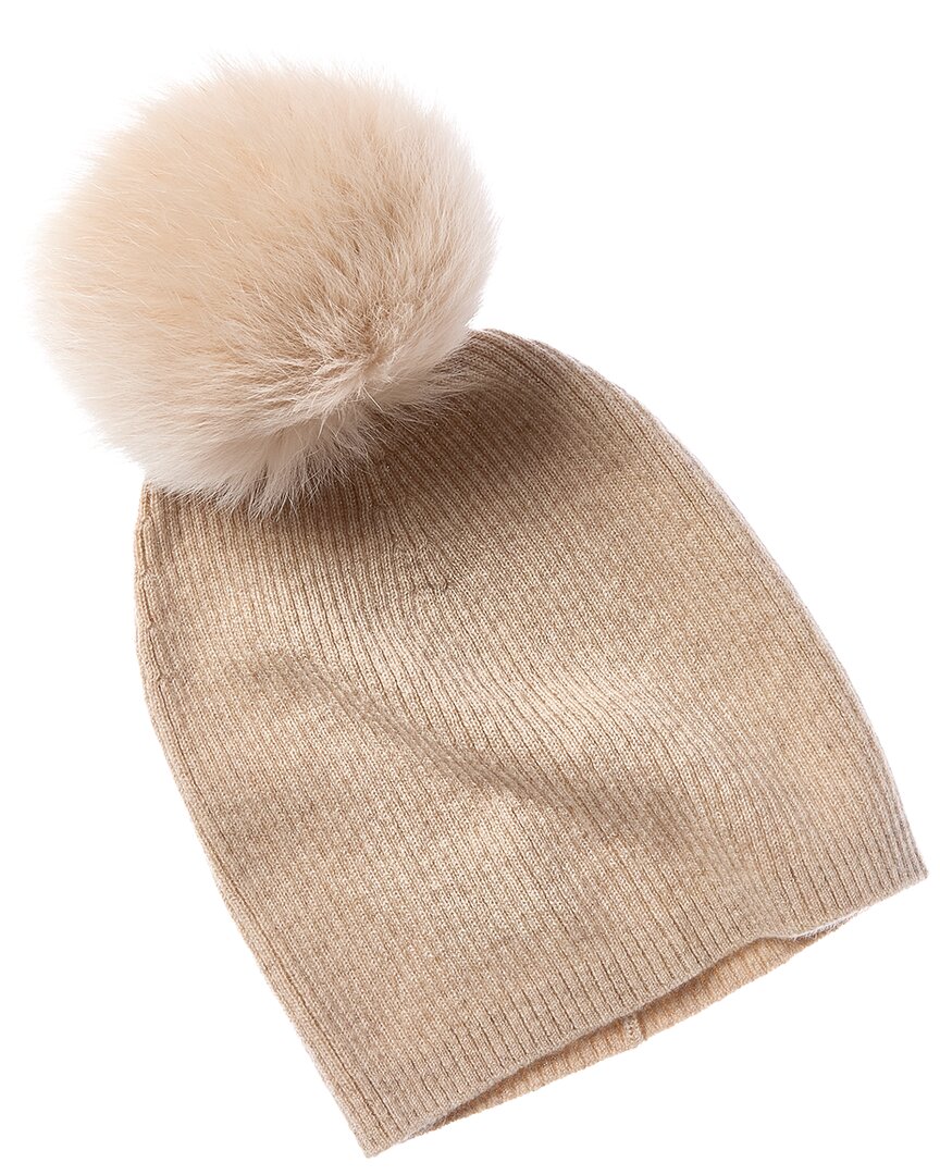 Sofia Cashmere Sofiacashmere Lurex Rib Cashmere Hat