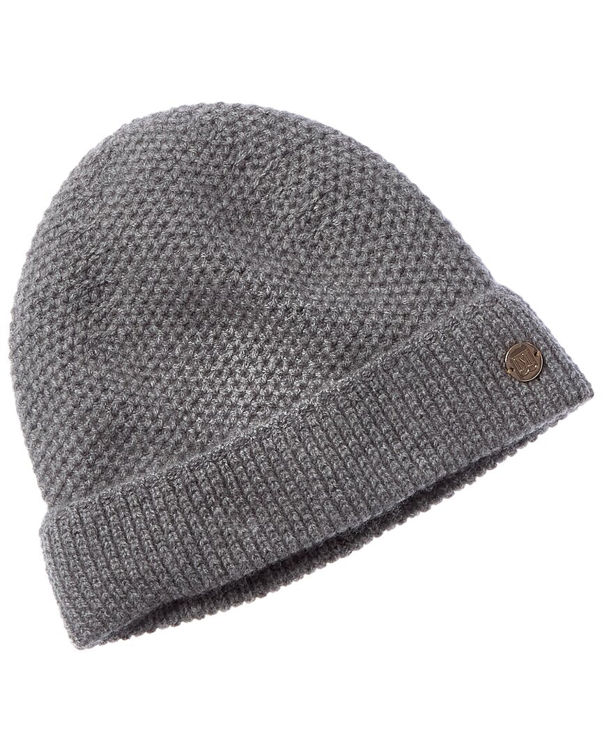 Bruno Magli Honeycomb Stitched Cuffed Cashmere Hat