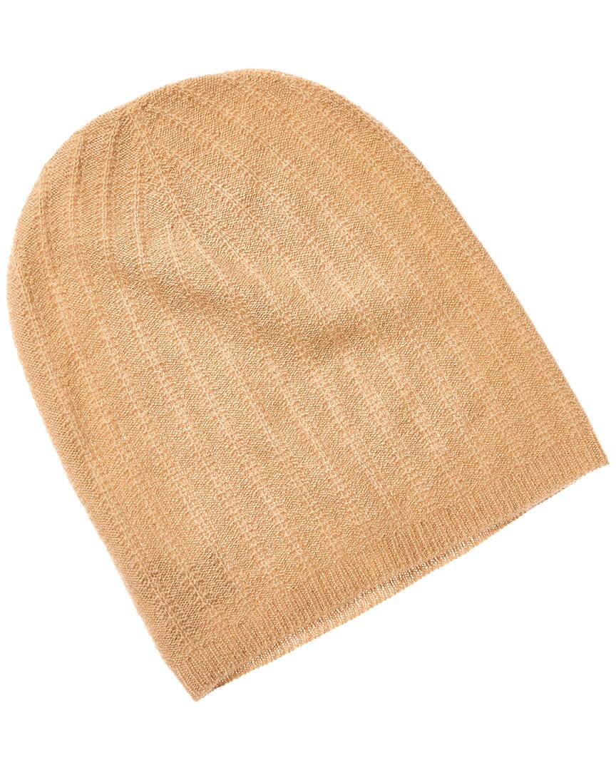 Hannah Rose Vertical Texture Slouchy Cashmere Hat