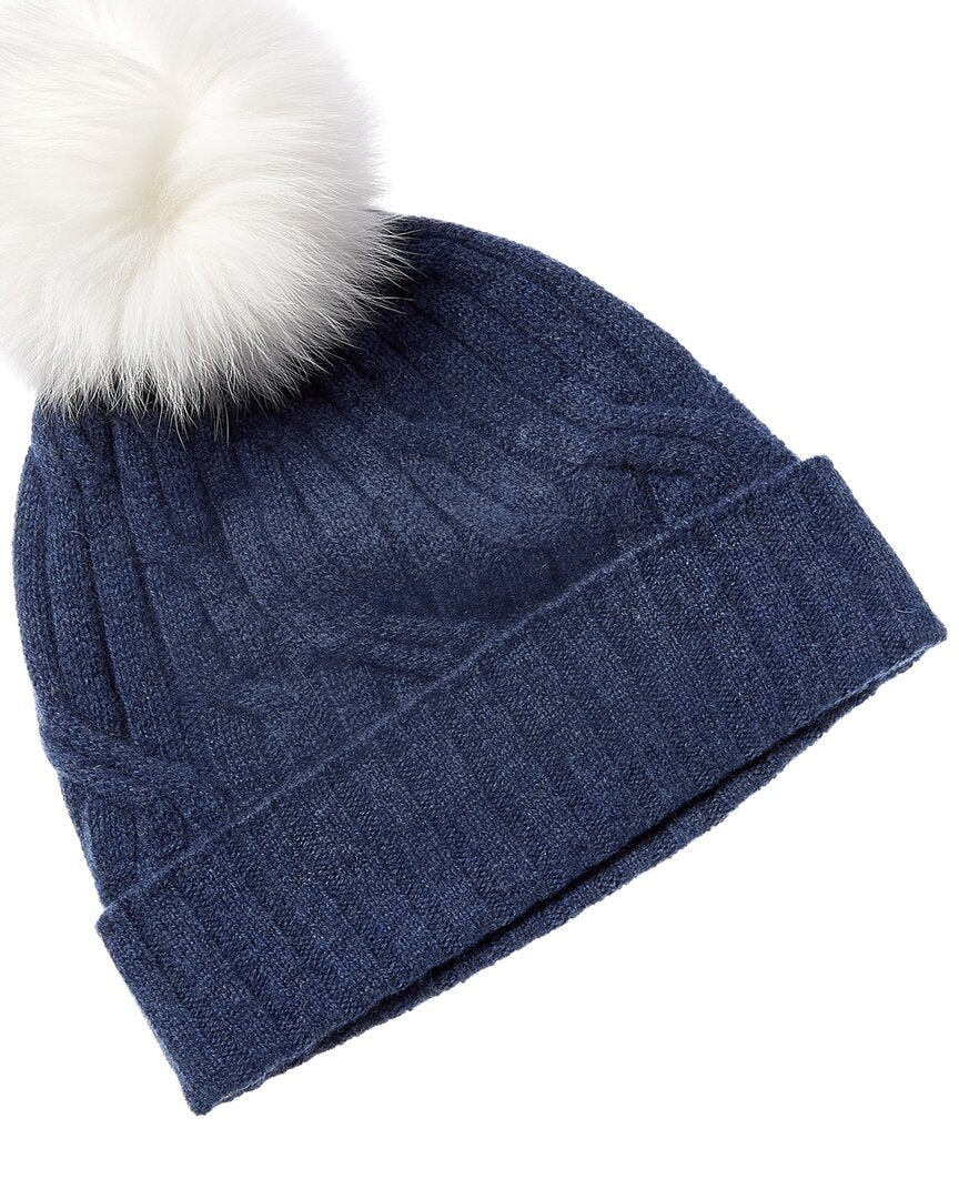 Hannah Rose Wide Cable Cashmere Hat