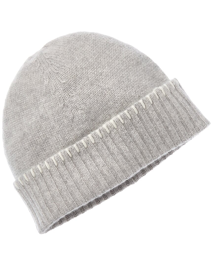 Bruno Magli Whipstitch Cuffed Cashmere Hat