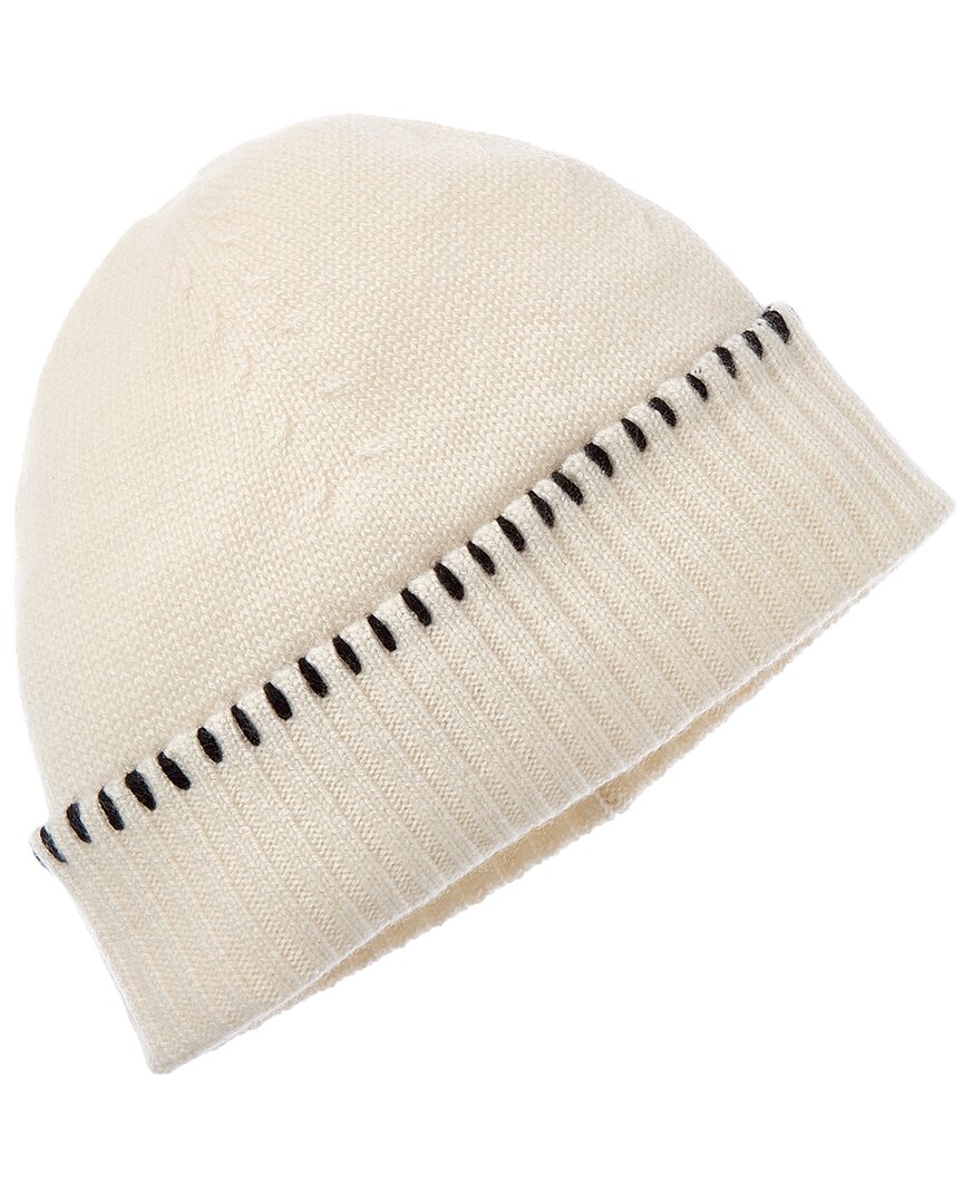 Bruno Magli Whipstitch Cuffed Cashmere Hat
