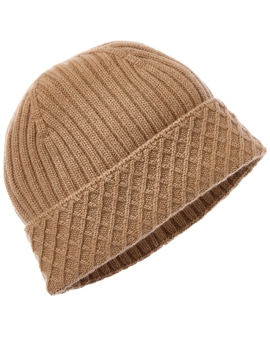 Bruno Magli Diamond Cuff Rib Cashmere Beanie