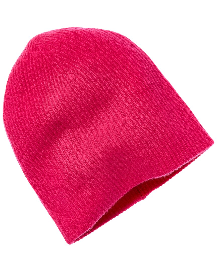 Amicale Cashmere 2 Color Reversible Rib Cashmere Hat