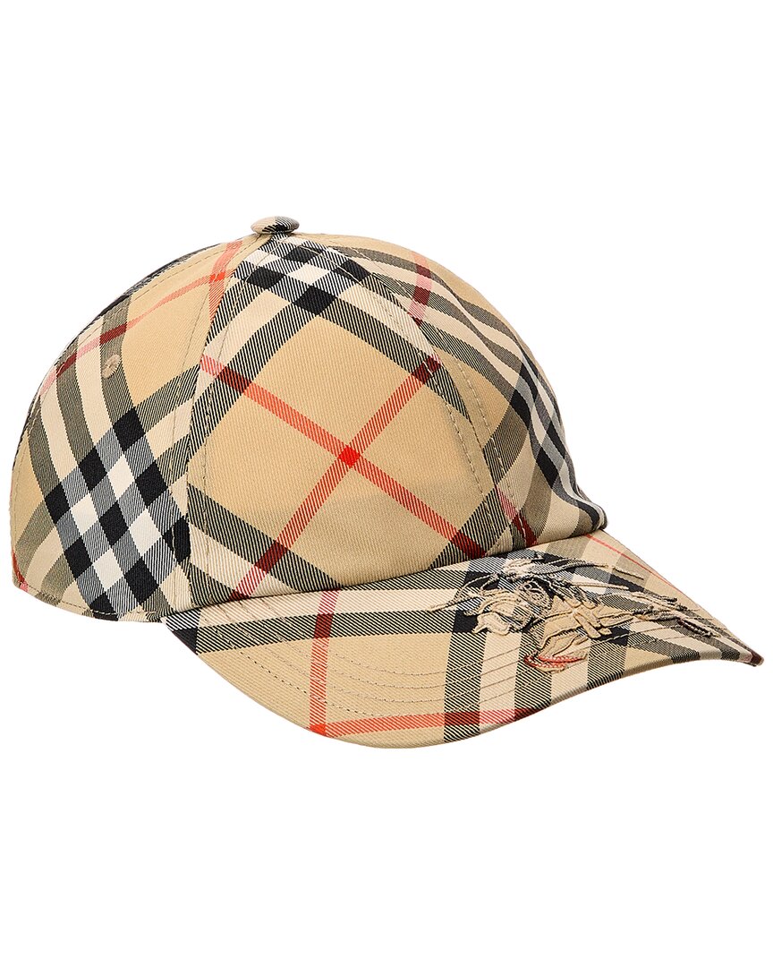 Burberry Burberry Equestrian Knight Patch Check Baseball Cap