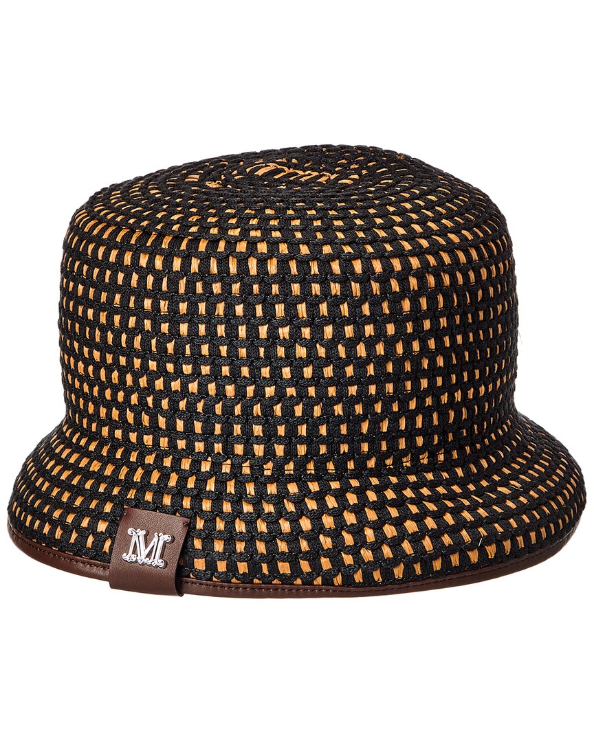 Max Mara Bacino Leather-Trim Hat