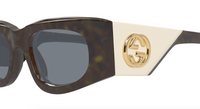 Gucci GG1664S-003 Havana square Ladies Sunglasses