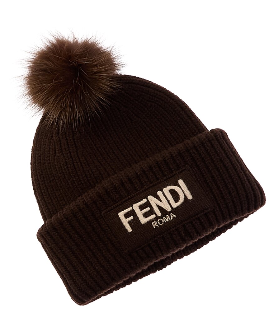 Fendi Pom Pom Wool Beanie