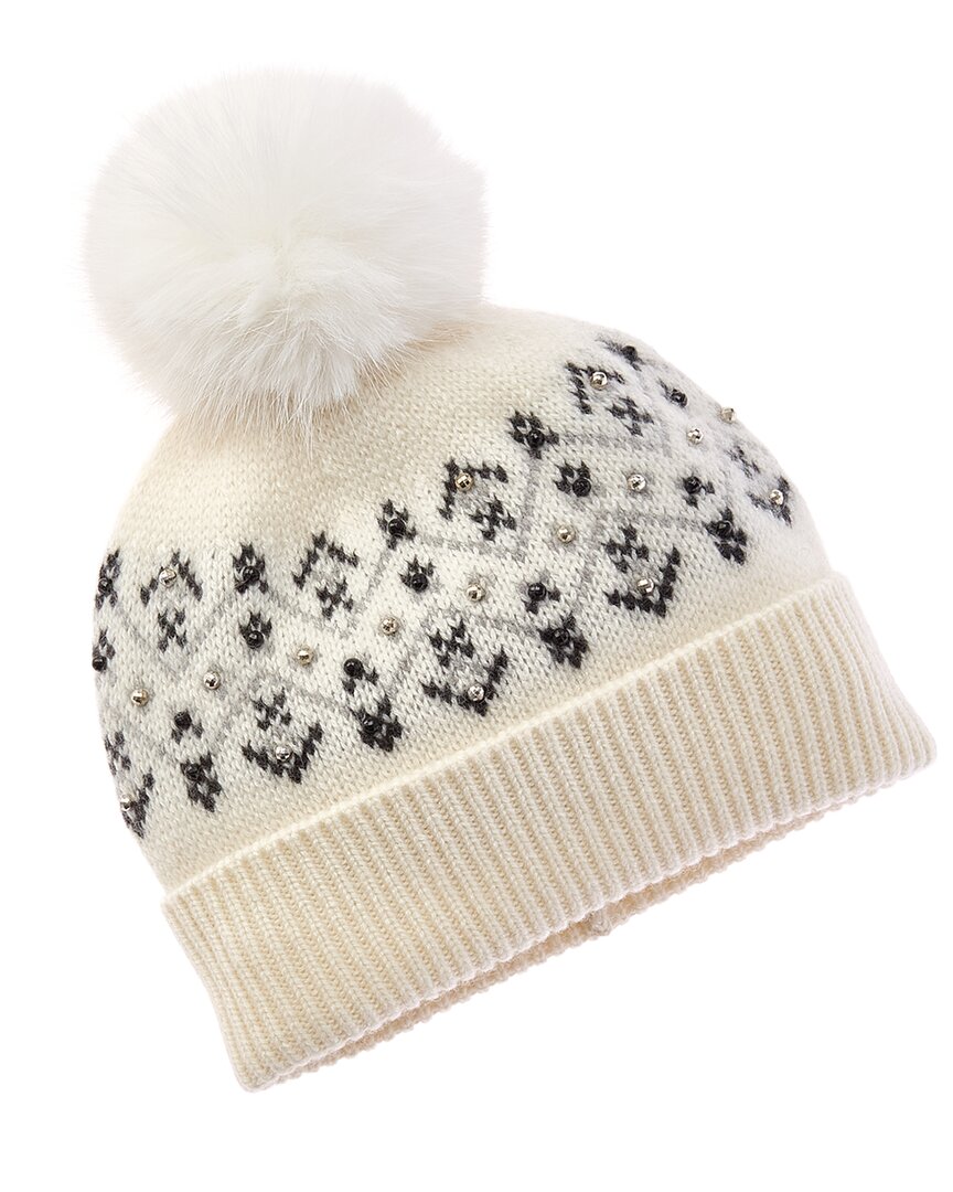 Sofia Cashmere Sofiacashmere Fairisle Embellished Cashmere Hat