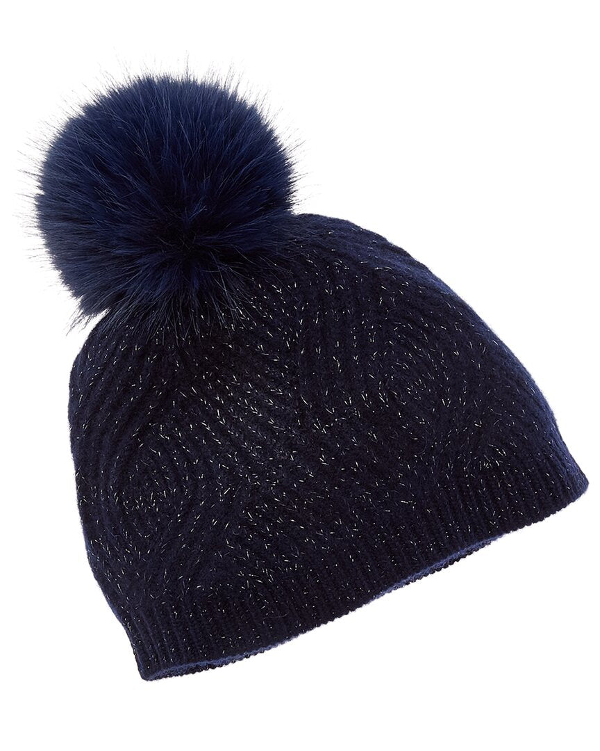 Sofia Cashmere Sofiacashmere Lurex Wave Rib Cashmere Hat