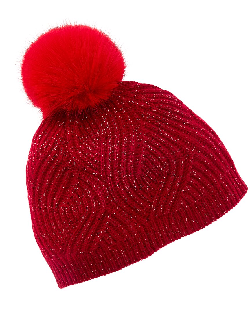 Sofia Cashmere Sofiacashmere Lurex Wave Rib Cashmere Hat