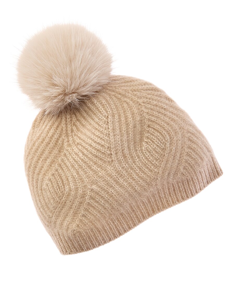 Sofia Cashmere Sofiacashmere Lurex Wave Rib Cashmere Hat