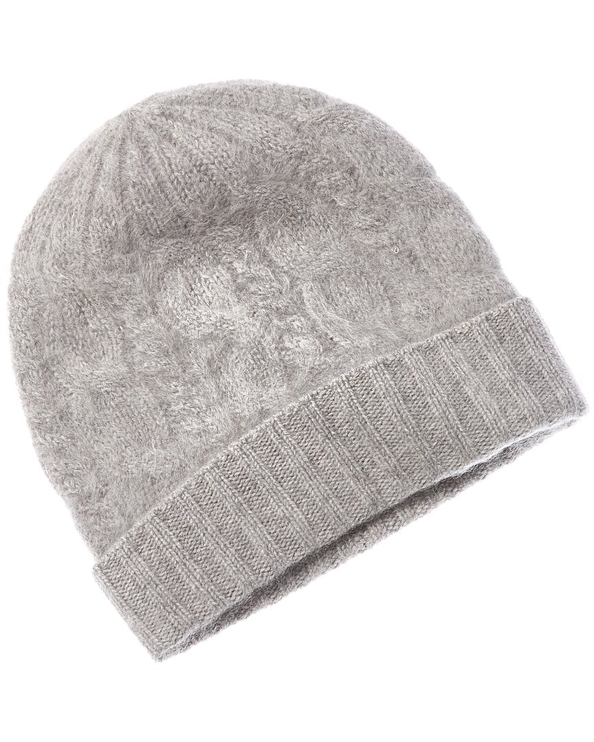 Sofiacashmere Brushed Cashmere Chunky Cable Hat