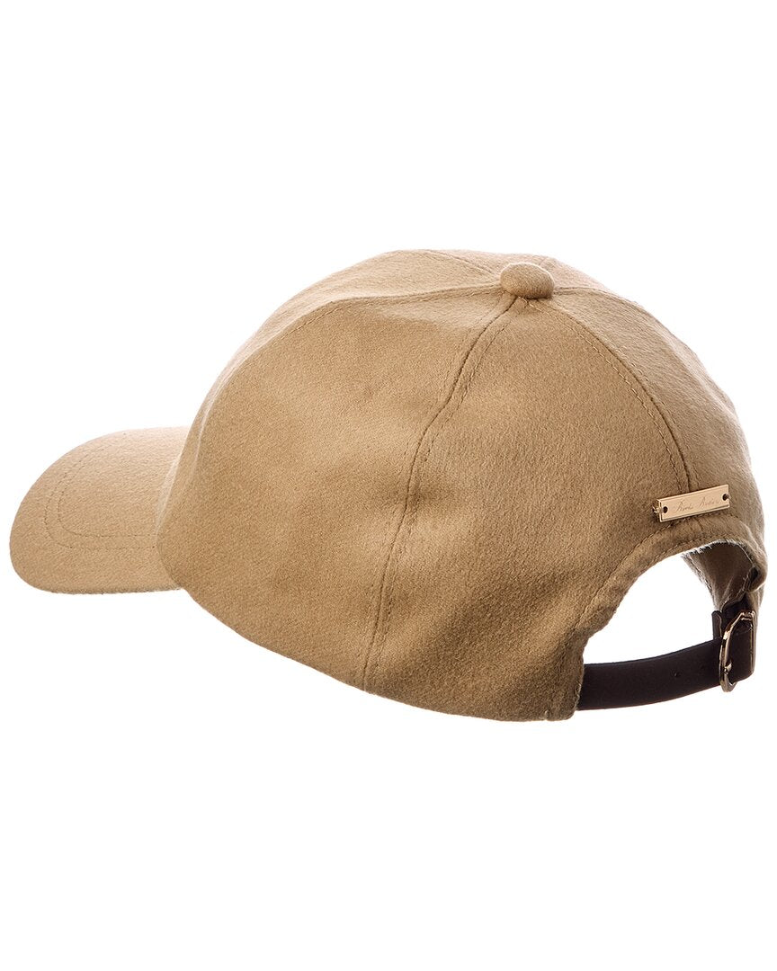 Brooks Brothers Brooks Brothers Leather-Trim Cashmere Baseball Cap
