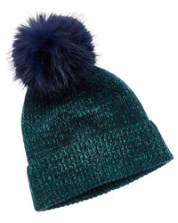Amicale Cashmere Chunky Rib Marl Knit Cashmere Hat