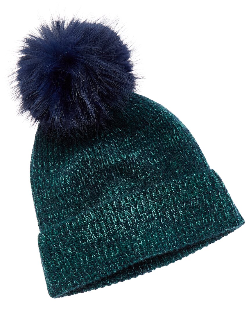 Amicale Cashmere Chunky Rib Marl Knit Cashmere Hat