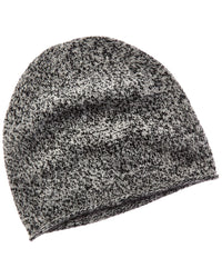 Amicale Cashmere Marled Jersey Rolled Edge Cashmere Beanie