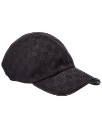 Gucci Gucci Gg Canvas Leather-Trim Baseball Cap