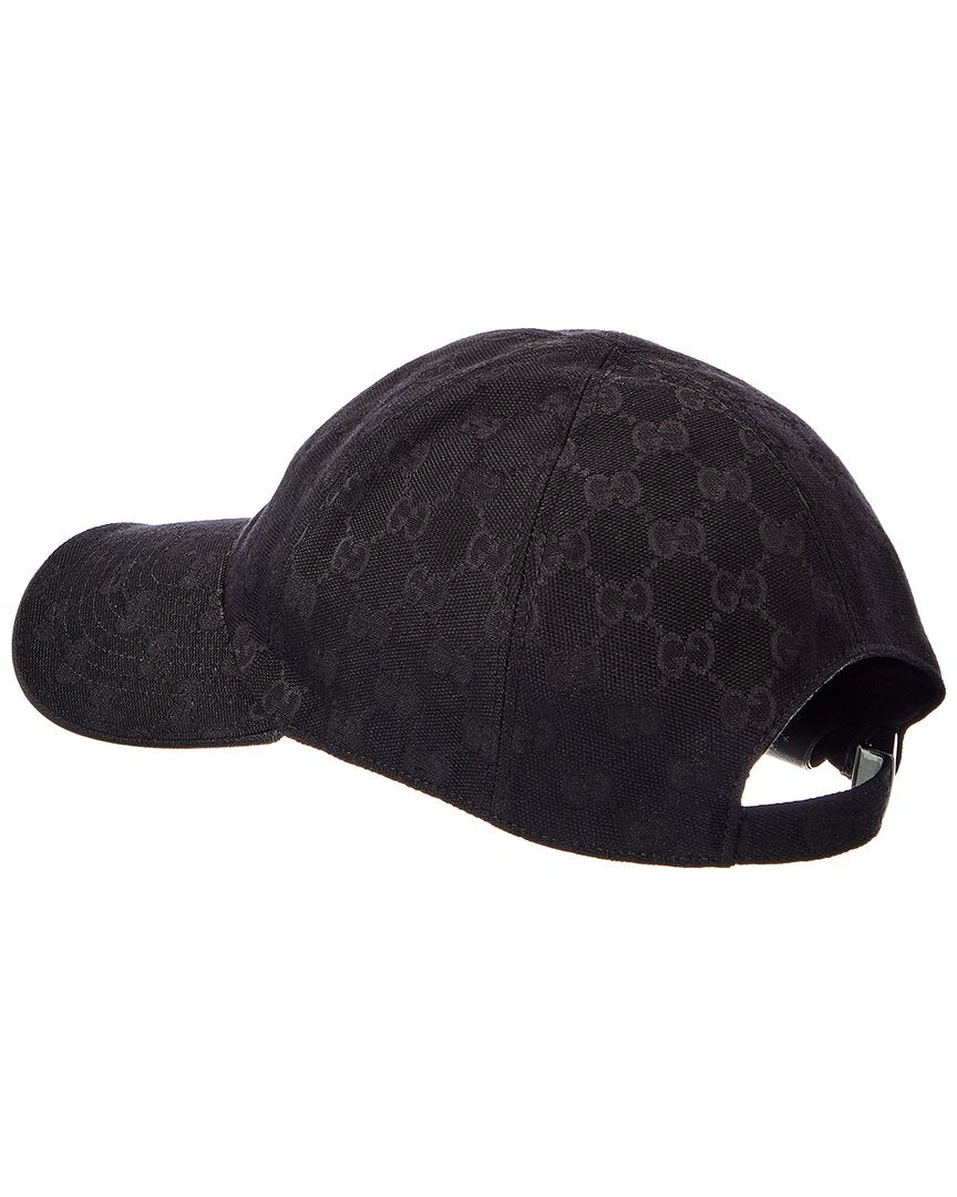 Gucci Gucci Gg Canvas Leather-Trim Baseball Cap
