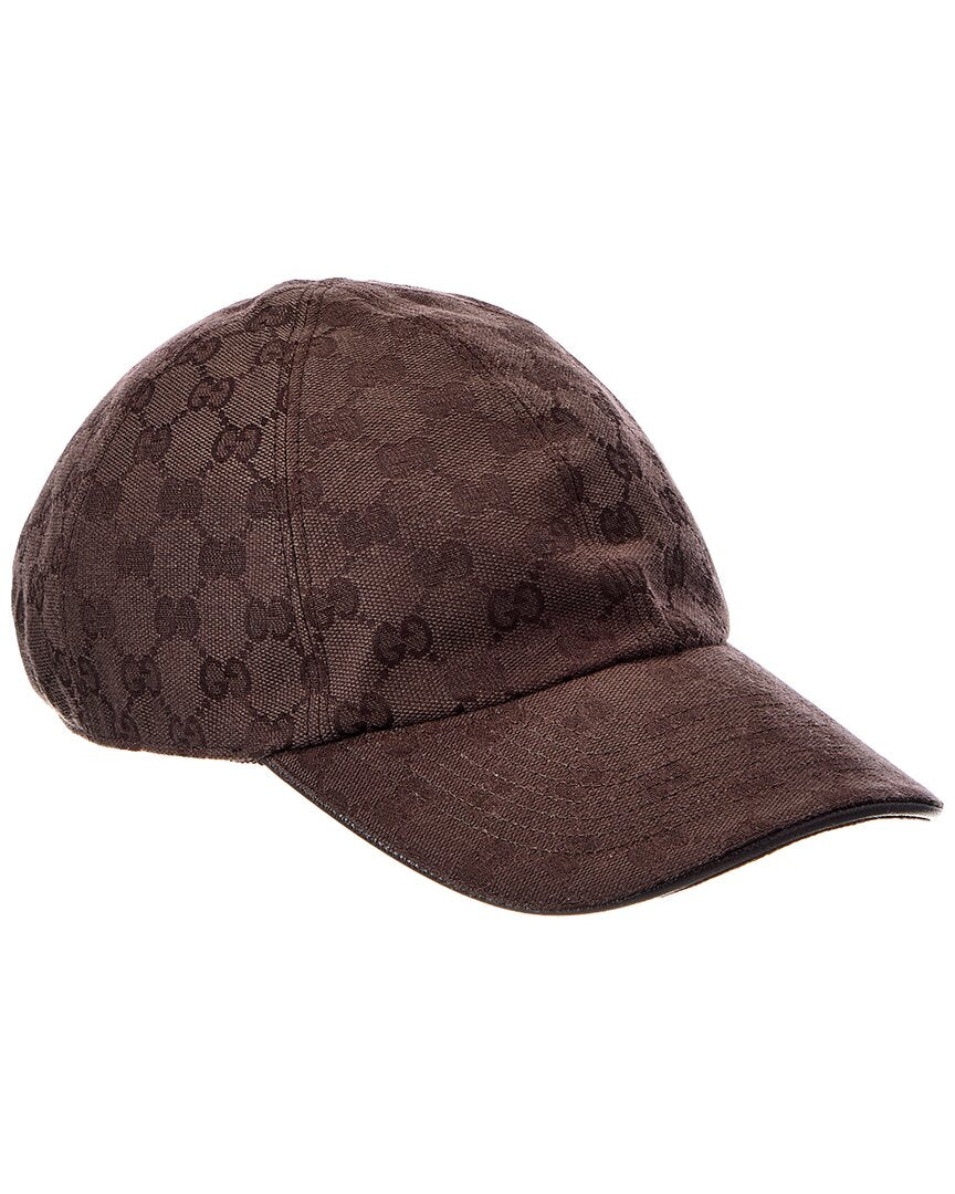 Gucci Gucci Gg Canvas Leather-Trim Baseball Cap