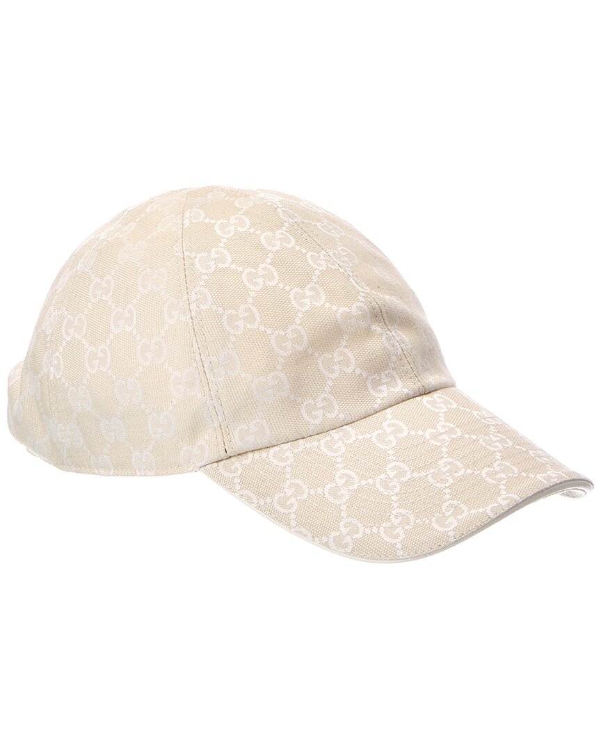 Gucci Gucci Gg Canvas Leather-Trim Baseball Cap