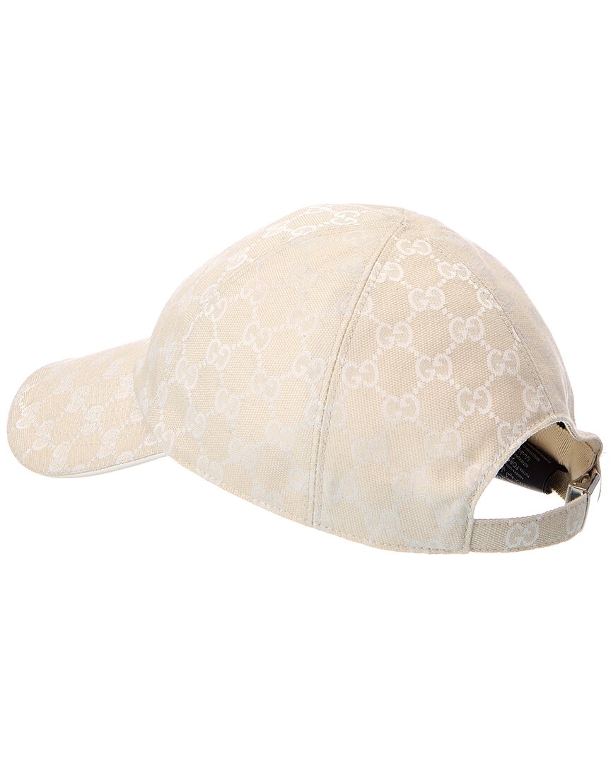 Gucci Gucci Gg Canvas Leather-Trim Baseball Cap