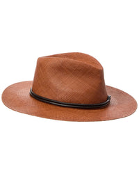 Brunello Cucinelli Brunello Cucinelli Leather-Trim Straw Hat