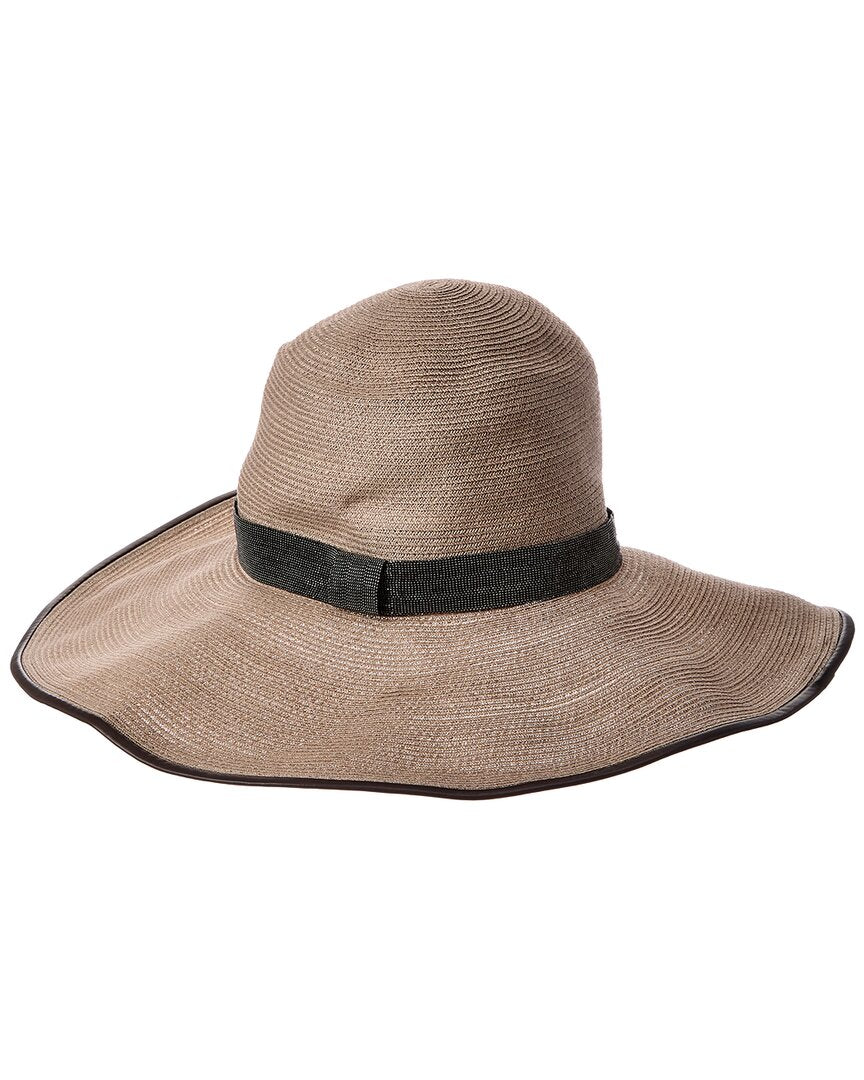 Brunello Cucinelli Brunello Cucinelli Leather-Trim Hat
