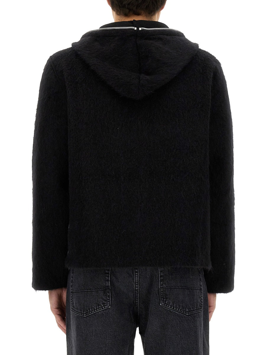 Our Legacy Men Felpa In Lana Con Zip