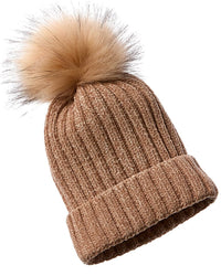 La Fiorentina Basic Knit Beanie Brown Multi One Size